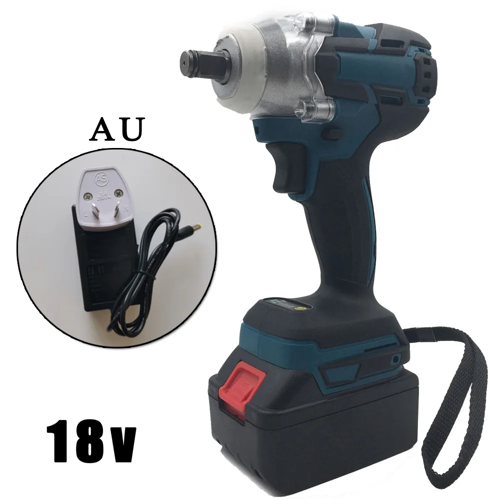 

3 pcs set of multi-purpose 18V 1/2" 520Nm Torque Brushless Cordless Electric Impact Wrench Driver + Battery