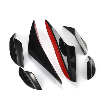 

For BMW E90 E92 E93 M3 05-12 6X Front Bumper Canards Lip Splitters Glossy Black