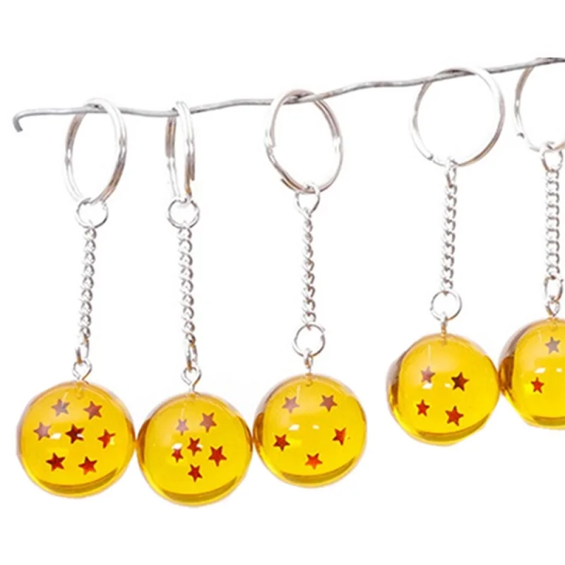 

Anime Goku Dragon Ball Z Super Keychain 3D 1-7 Stars Cosplay Crystal Ball Key Ring Collection Toy Gift key chain