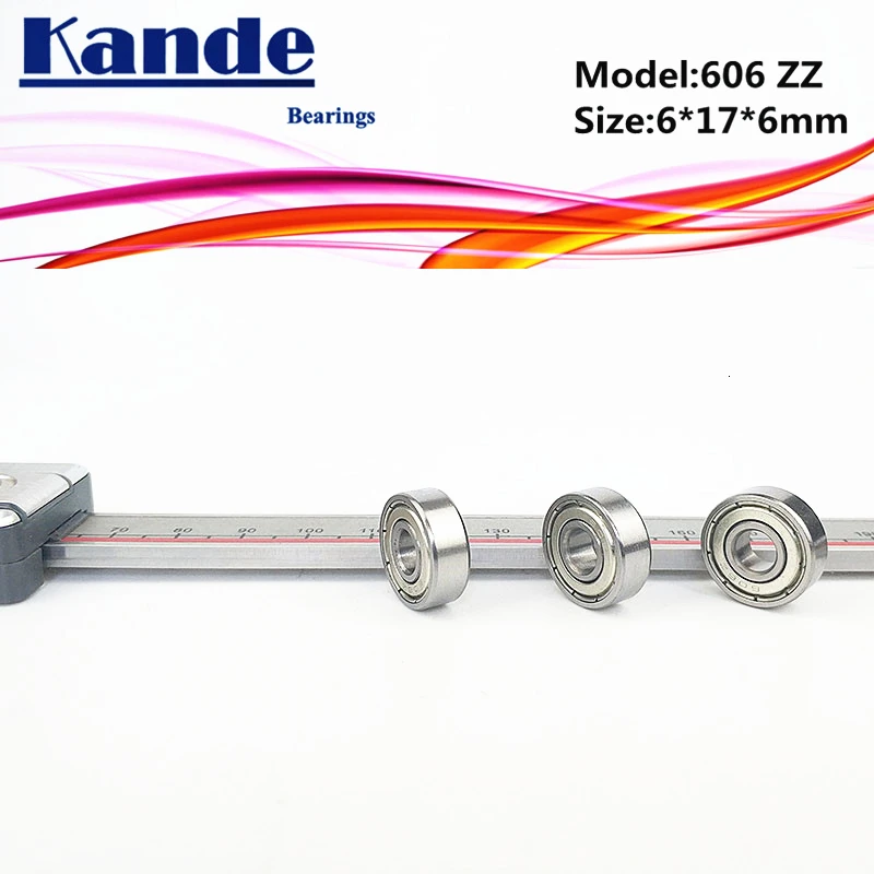 Kande подшипники 606 10 шт. ABEC-1 606ZZ ABEC-3 606ZZ 10 шт. ABEC-5 P5 606 ZZ Миниатюрный радиальный подшипник 6x17x6 мм