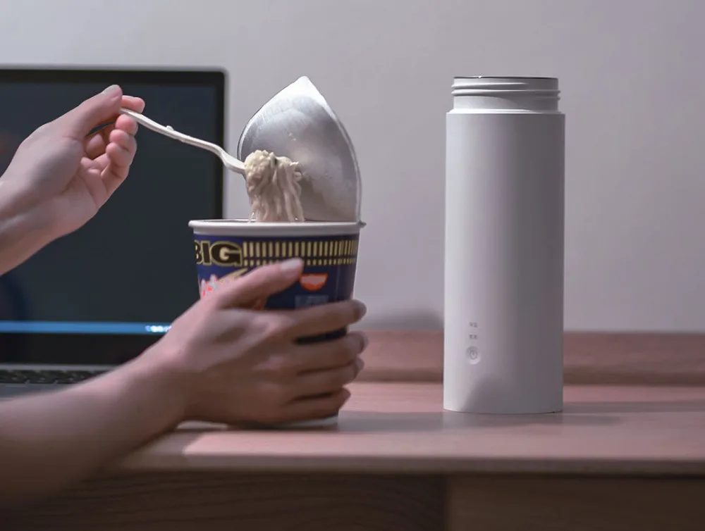 Xiaomi Mijia, электрическая чашка, портативная, 400 мл, бутылка из нержавеющей стали для чая, кофе, молока, порошка, мини-чайник для путешествий