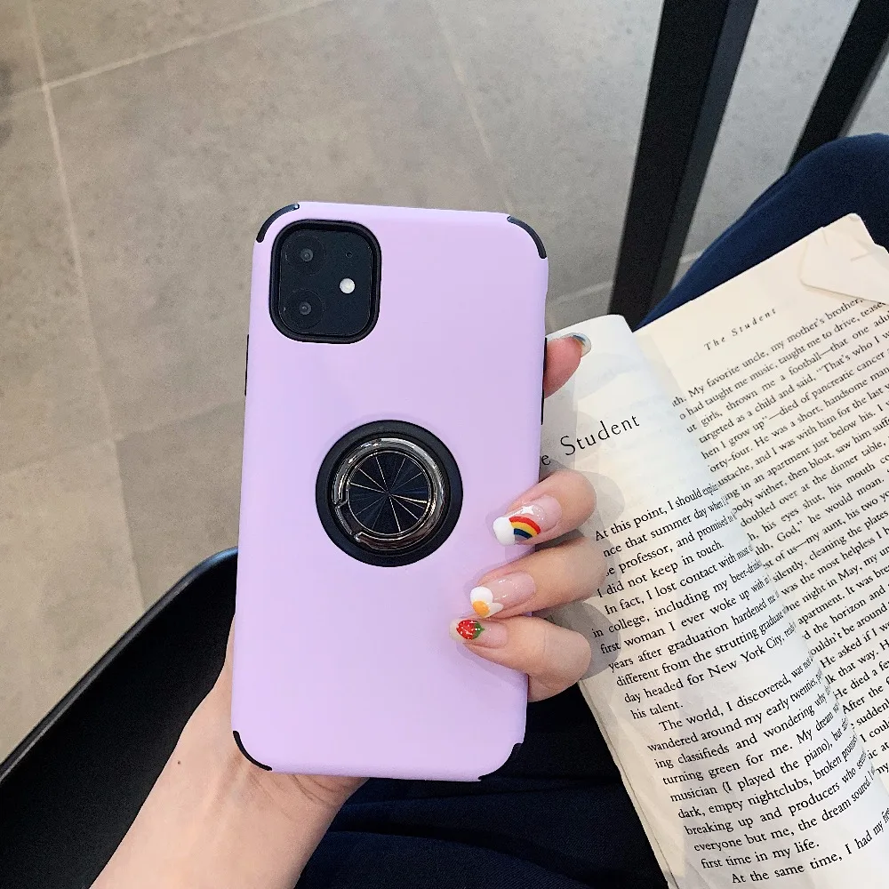 20 шт./лот, цветное кольцо+ TPU+ PC защитный чехол для iphone 6 7 8 X XS XR XS Max 6 7 8 plus 11 Pro Max, Жесткий Чехол