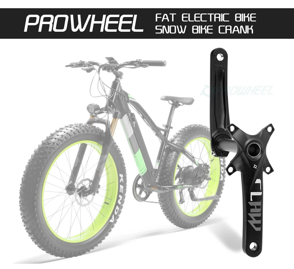 Manivelle 176/192mm Manivelle Snow Fat Bike Manivelle avec pédalier