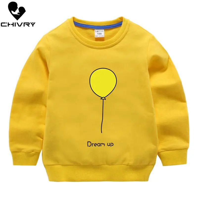 

Children Hoodies Sweatshirt 2019 Spring Autumn Boys Girls Cartoon Balloon Print Sweatshirts Cotton O-neck Kids Tops Sweatshirt