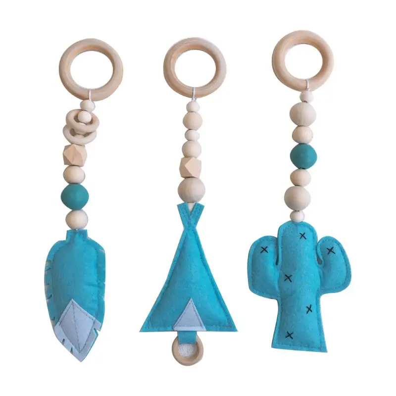 Blue Детская Спортивная игрушка рамка сенсорная детская комната украшение детская одежда деревянная стойка - Цвет: Blue