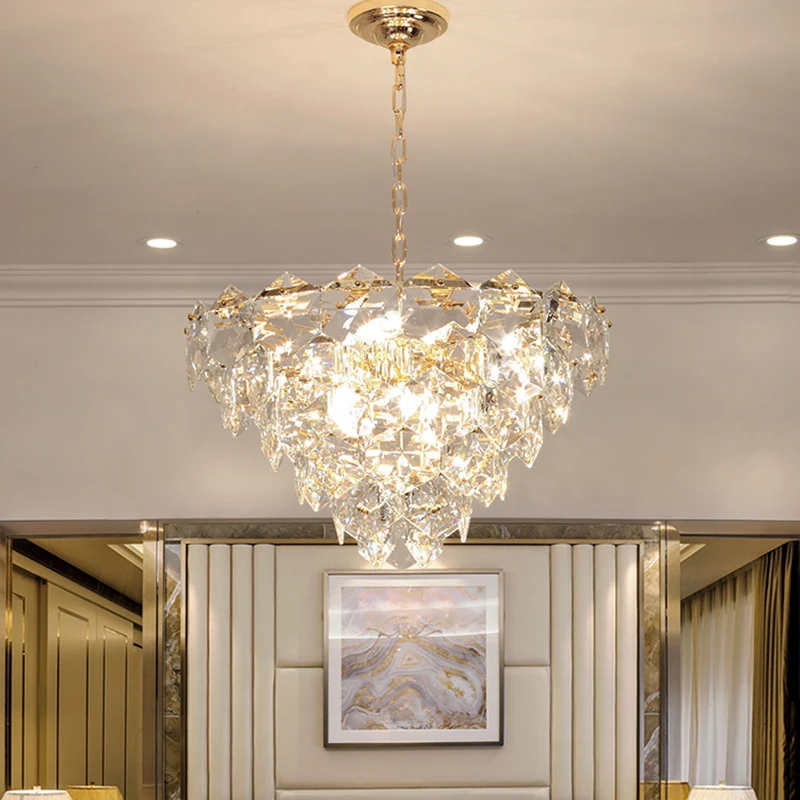 Современная хрустальная светодиодная люстра потолочные светильники из
