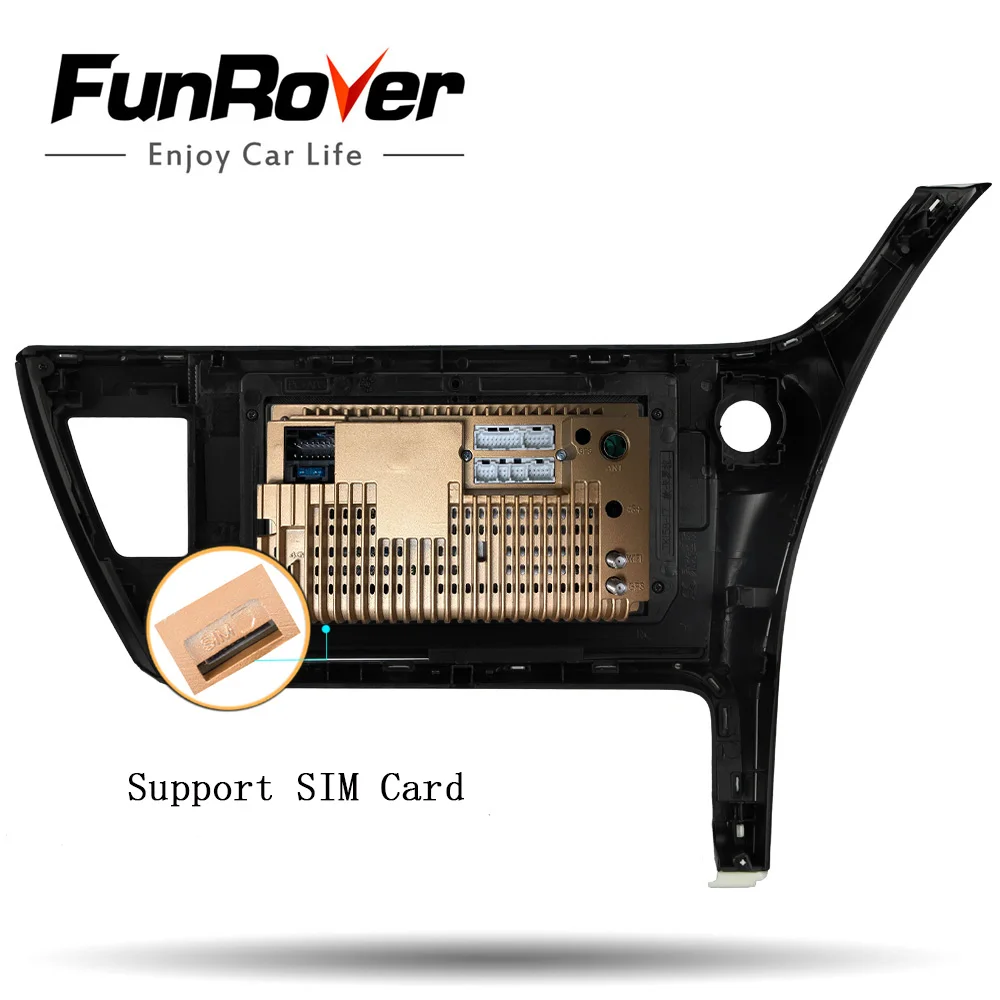 Автомобильный dvd-плеер Funrover 4G+ 64G android 9,0 для toyota corolla-(Левый руль) автомобильное радио Видео Аудио стерео DSP FM