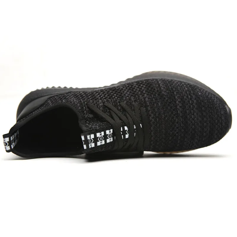 DEWBEST дышащая защитная обувь со стальным носком для работы на открытом воздухе Мужская противоскользящая дезодорирующая стальная проколованная конструкция