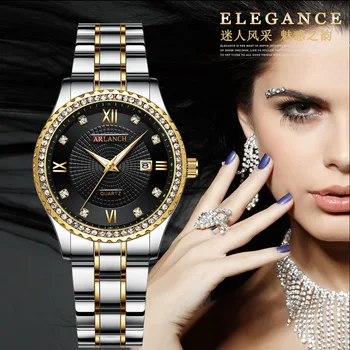 

Ladies Dress Watch Rolexable waterproof Stainless Steel Watch Women Calendar Waterproof Business Quartz Clock Female Wristwatch