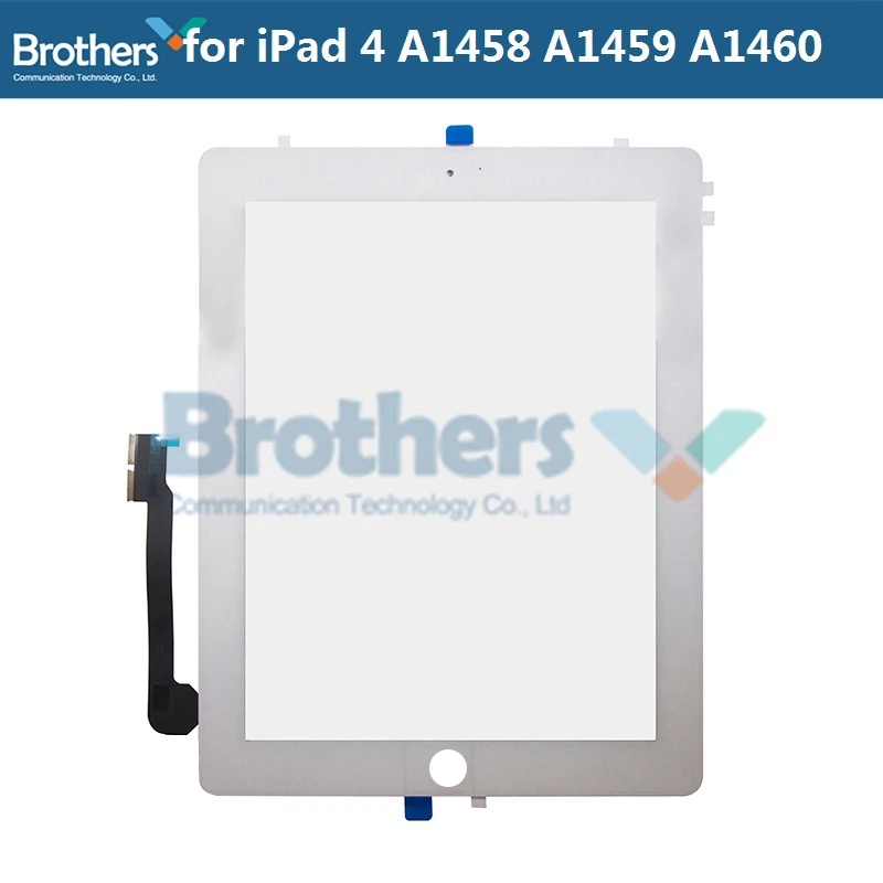 White no button Планшет T панель для iPad 4 A1458 A1459 A1460 дигитайзер стекло сенсор в сборе с кнопкой Home для iPad 4 экран Replecement - Цвет: White no button
