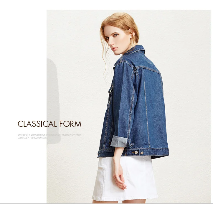 SD181Q Denim женская верхняя одежда свободная 2019 новинка корейский стиль короткий