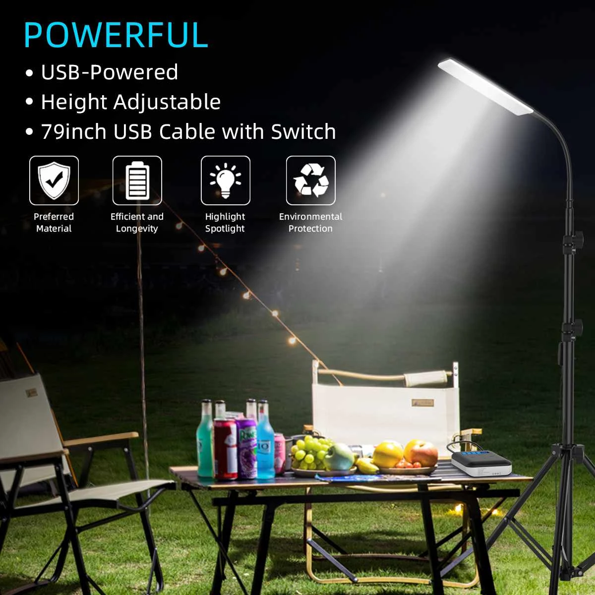 Upgraded XANES 84*LEDs Stand Light with 1.8m Tripod Adjustable Height Outdoor Camping Lantern Working Photography Fill Light quality flashlights