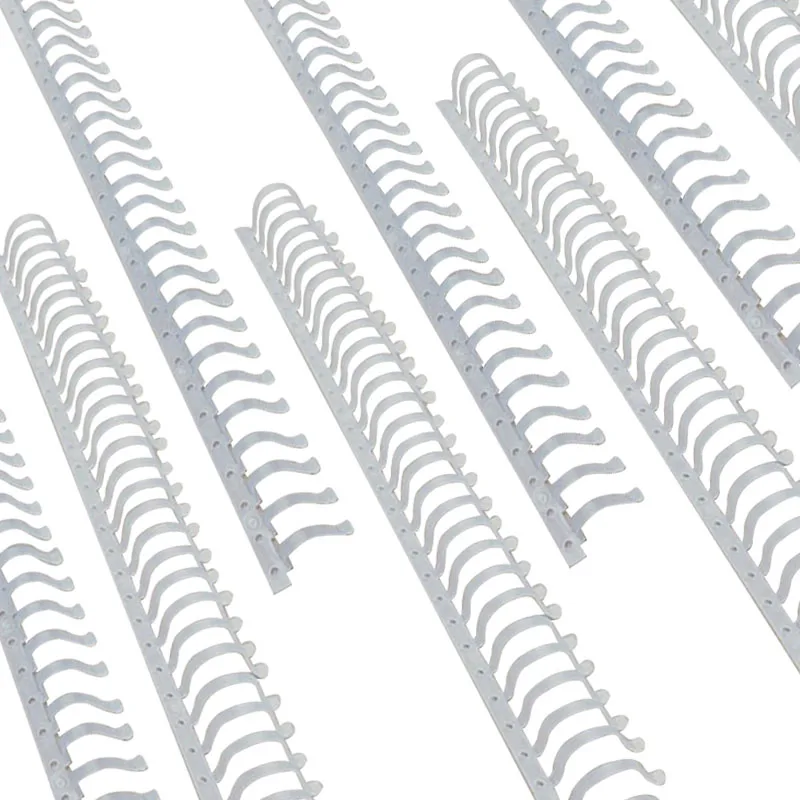 5pcs 30hole Soft Coil Loose-leaf Binding Strip A4 A5 B5 Notebook Transparent Loose-leaf Ring Removable Binding Ring Plastic Clip