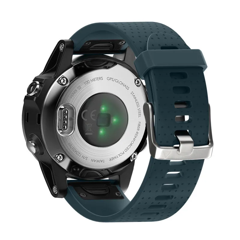 Ремешок для часов Garmin 20 мм силиконовые полосы для Quickfit Garmin Fenix 5S умные часы быстросъемные легкие силиконовые сменные - Цвет ремешка: navy