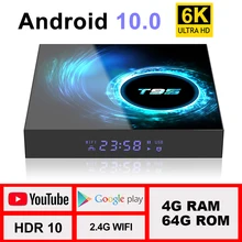 ТВ-приставка LEMFO T95 H616, Android 10, 4 + 64 ГБ, 6K, 30 кадров/с, YouTube, Google Play, голосовой помощник Google, 2020 3D ТВ-приставка LEMFO T95 H616, Android 10, 4 + 64 ГБ, 6K, 30 кадров/с, YouTube, Google Play, голосовой помощник Google, 2020 3D