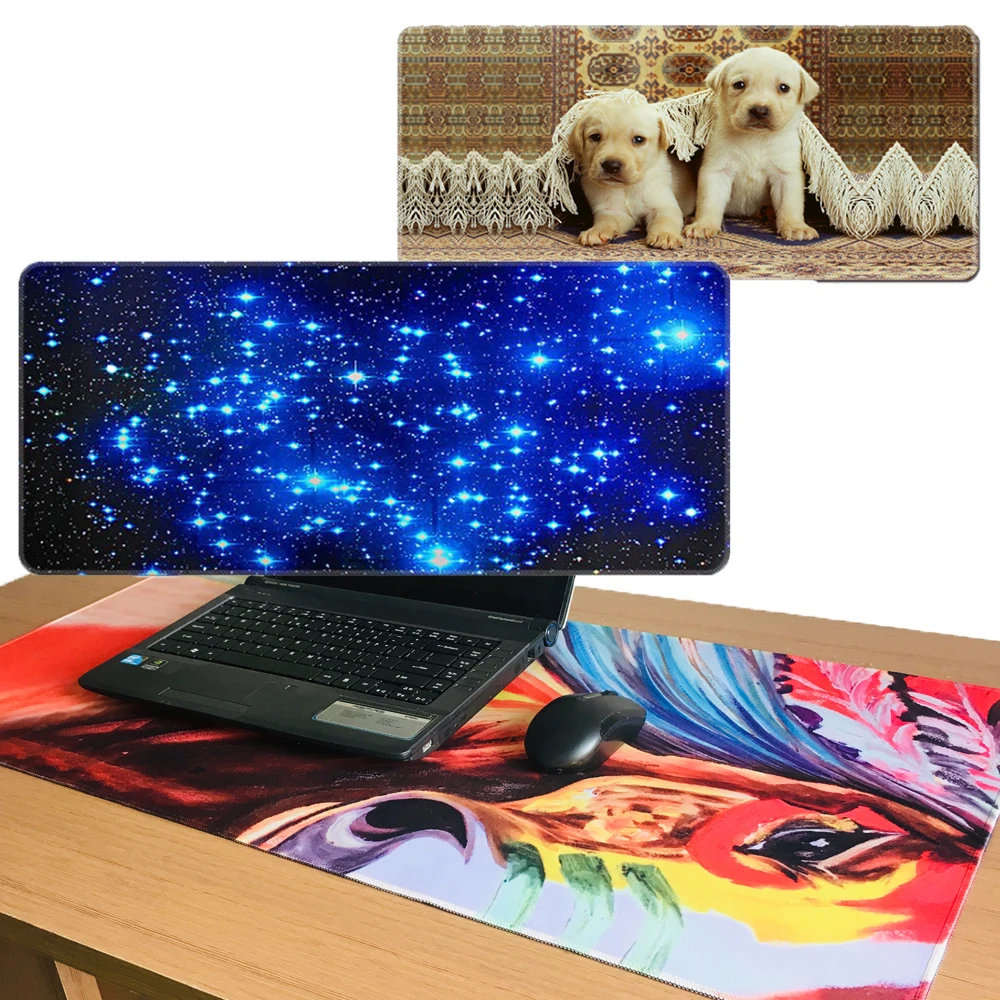 2020 Computer Accessories Gaming Mouse Pad with Stitched Edges Non-Slip Rubber XXL Locking Edge PC Keyboard Mousepad 900*400*2mm