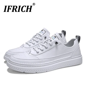 

Spring 2020 Casual Male Sneakers Beige Black Leather Shoes Men Top Quality Mens Style Shoes Luxury Brand Mens Designer Shoes