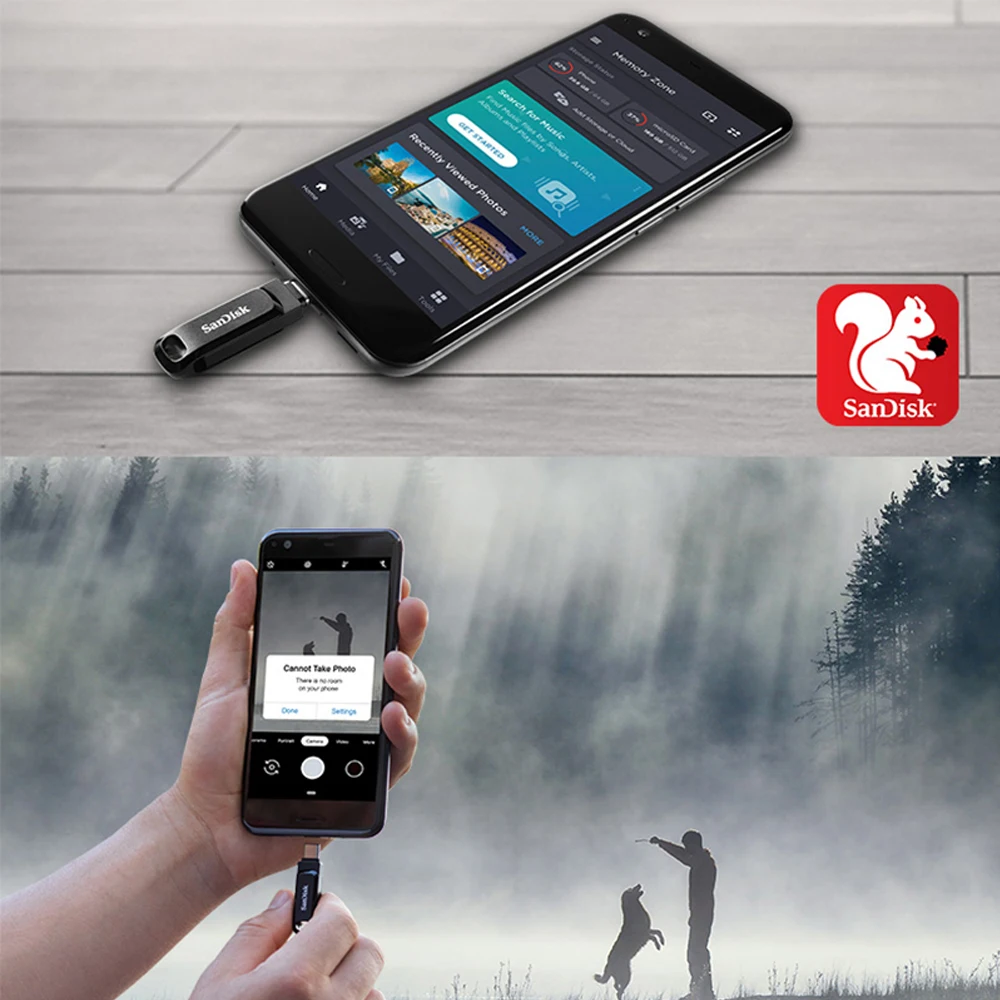 SanDisk USB Flash Drive OTG USB 3.1 Type-C 32GB 64GB up to 150MB/s Pendrive 128GB Pen Drive 256GB f