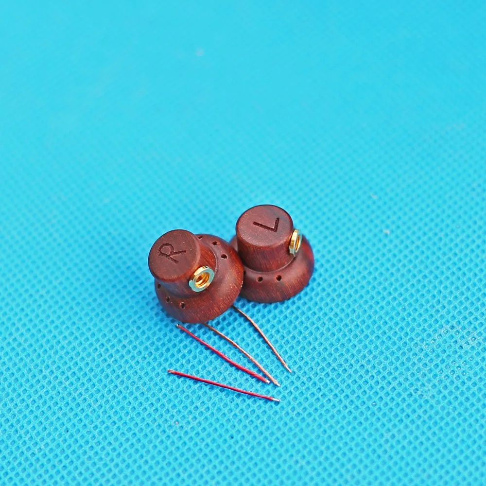 DIY чехол для наушников 15,4 мм красный сандаловое дерево чехол 6 отверстие для настройки MMCX съемный чехол с сварочными проводами