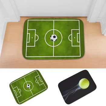 

Soccer Field Kids Play Area Rug Football Field Carpet Home Decor Play Mat for Boys Girls E2S