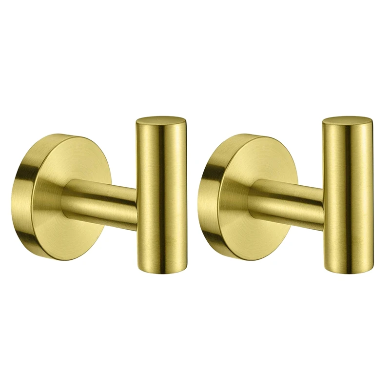 

Quality 2Pack Bathroom Towel Hooks Wall MountedSUS 304 Stainless Steel Coat Hook for Bath Kitchen Garage Hotel