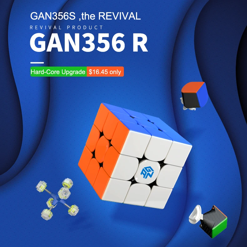 

GAN 356 R 3x3x3 Speed Cube Professional 3*3*3 GAN356 R Magic Cubos Twist Puzzle Educational Toys for Children Boys Gift GAN 356R
