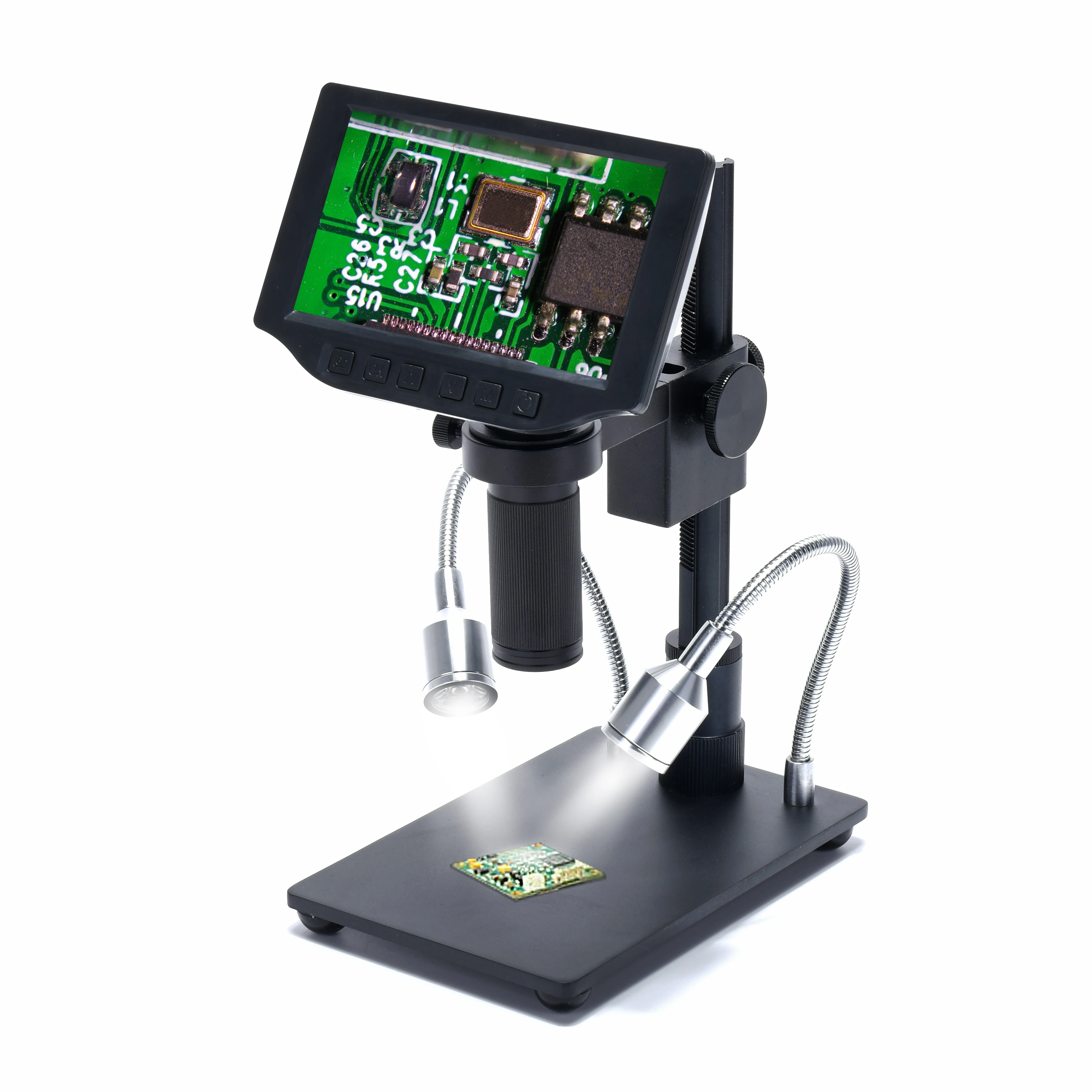 16MP Microscope camera 5 Inch Screen HDMI USB Output with 150X C Mount Lens Microscope Holder