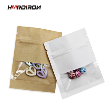 

Thickened Window Kraft Paper Ziplock Bag Snack Flower Tea Dried Fruit Universal Paper-plastic Composite Bag