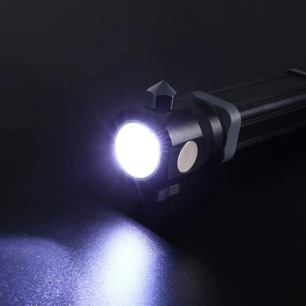 Solar aluminum flashlight LED with cutting broken window light USB rechargeable riding light flashlight 500 lumens 35A8 (5)