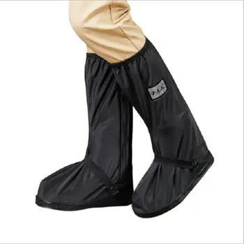 

Unisex Overshoes Motorcycle Anti Slip Shoe Cover Reusable Portable Snow Long Tube Waterproof Zipper Outdoor Rain Boots
