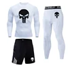 winter Top quality thermal underwear men underwear sets Sweatshirt sweat quick drying Skull compression underwear men clothing 2