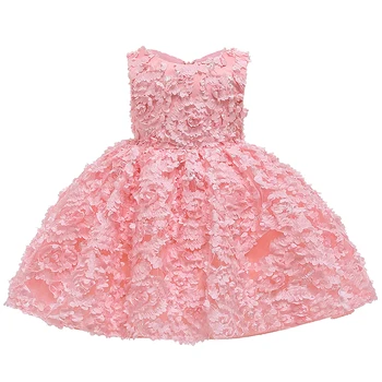 

Flowers Wedding Gown Dress for Girls New Year Costume Korean Version Fairy Party Christmas Halloween Flower Children Dresses