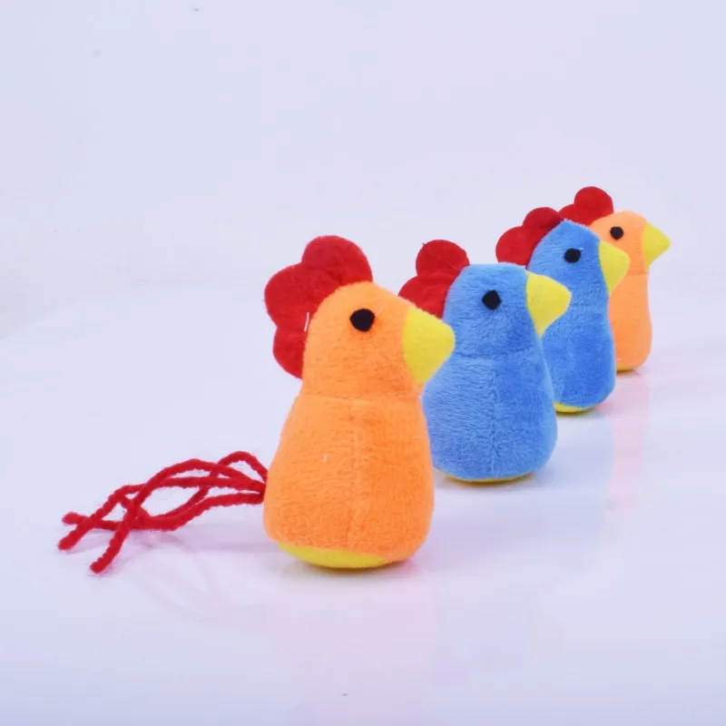 

Pet Cat Toy Cute Small Chicken Doll Soft Rooster Doll Plush Interactive Plush Doll Toy For Cats Kitten