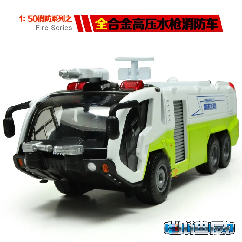 Alloy Cadeve 1: 50 Water Torch Fire Truck with Sound And Light Alloy Car Model CHILDREN'S Toy