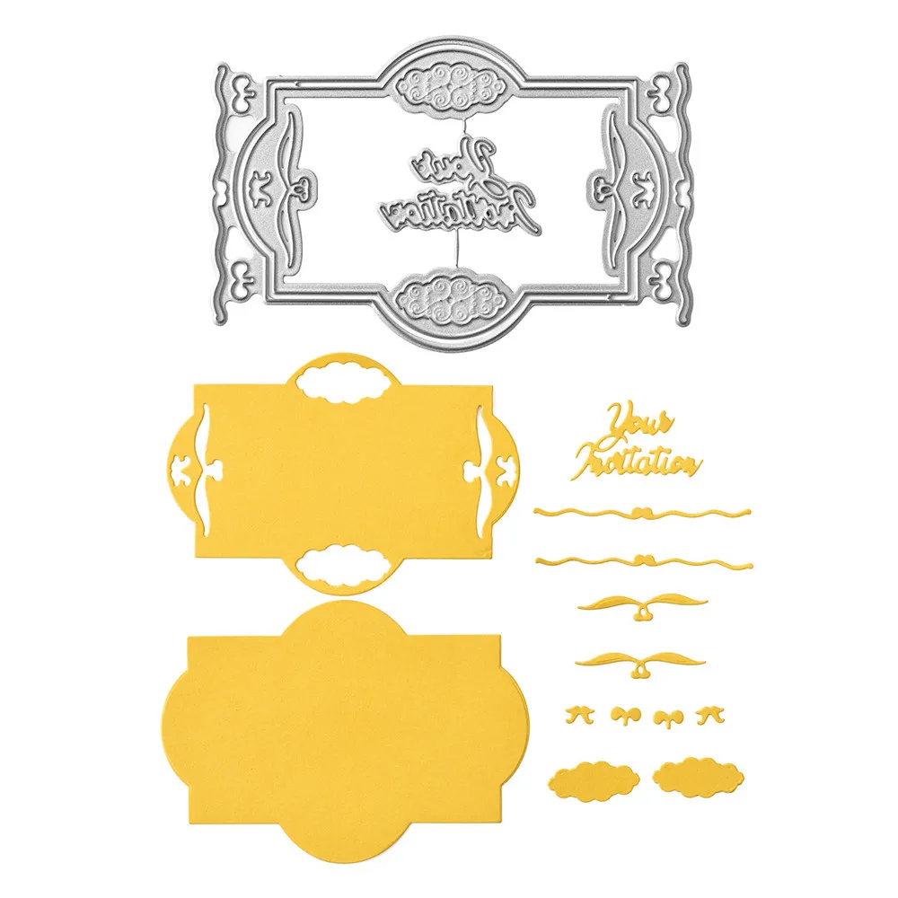  Eastshape Your invitation Frame Metal Cutting Dies Background Scrapbooking New 2019 Card Decorative - 4000145078834