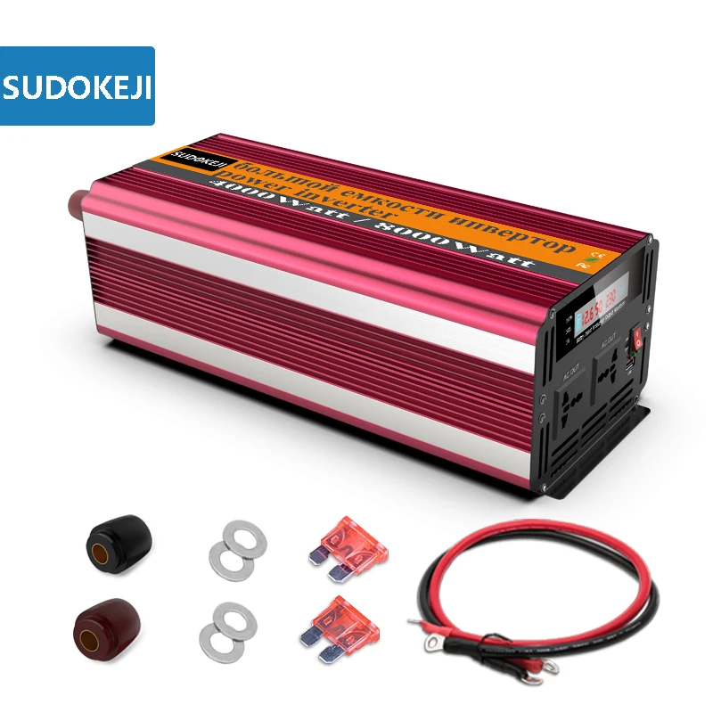 4000W 8000W 12V to 220V car power inverter voltage transformer Modified Sine Wave Intelligent LCD Display+USB CHARGER | Автомобили и
