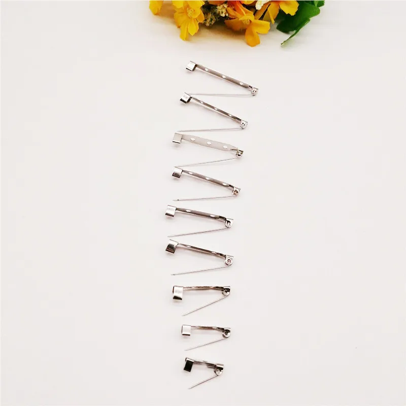 Description Picture 4 of item50-100pcs/Lot Safety Brooch Back Safety Catch Bar Pins DIY Jewelry Findings Safety Pins For Jewelry Making Accessories Supplies