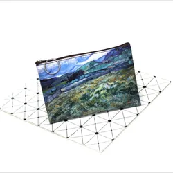 Mini Vintage Oil Painting Coin Purse - Fashionable PU Wallet (3)
