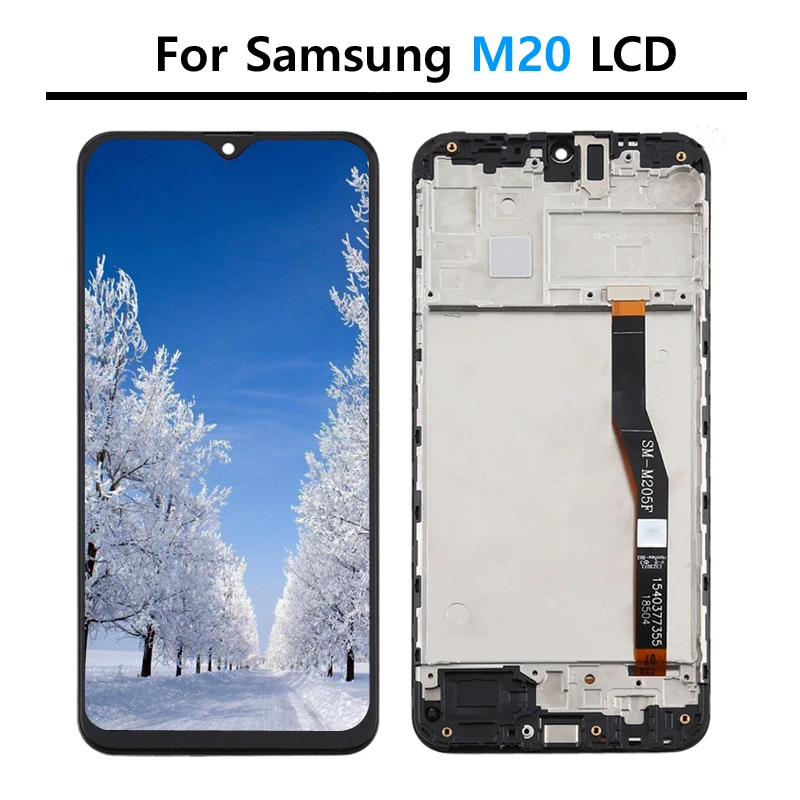 ЖК-дисплей 6 3 ''для Samsung Galaxy M20/M205/M205F с сенсорным экраном и дигитайзером