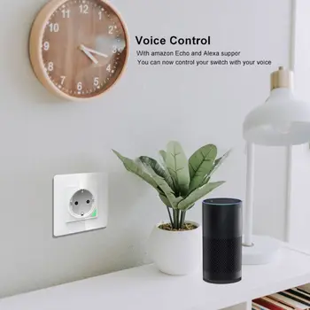 

Smart WiFi Wall Socket Intelligent Remote Control EU 16A Wall Outlet Power Plug G6DB