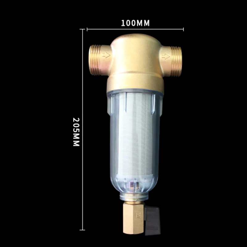 Фильтр для воды передний очиститель медный свинец предварительный фильтр обратная стирка Удаление ржавчины загрязняющих отложений трубы