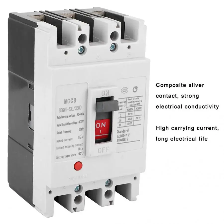 SEGM1-63L/3300 воздушный выключатель пластиковый корпус автоматический выключатель AC400V 63A 3P для защиты