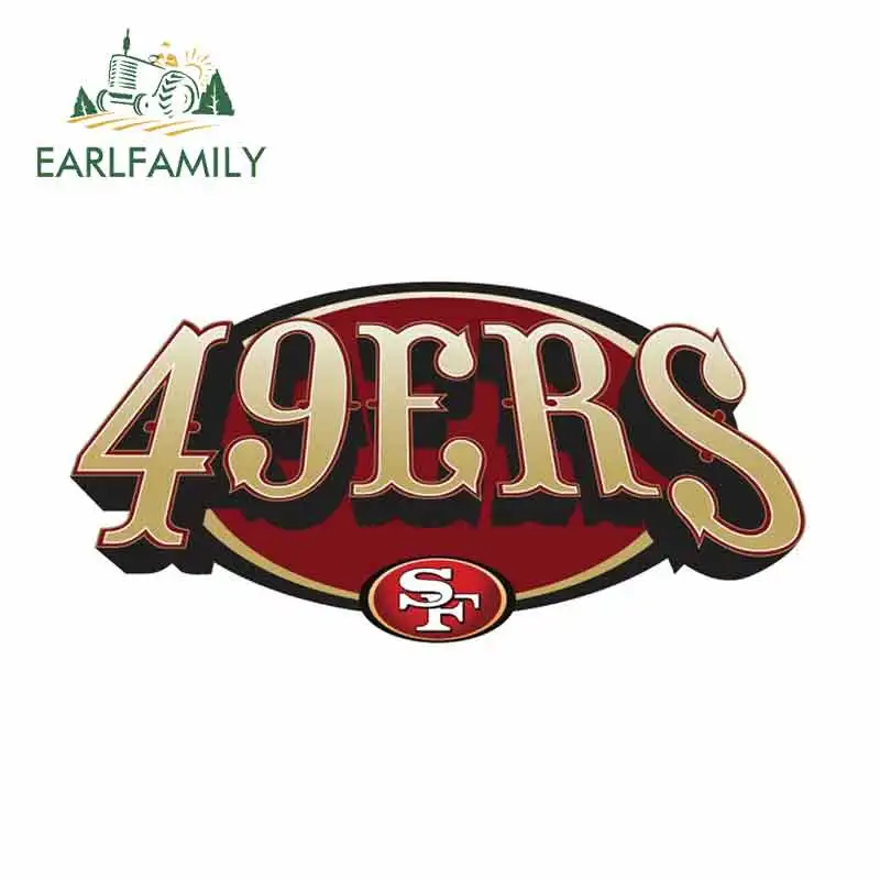 EARLFAMILY 13 см x 6,5 см для San Francisco 49Ers автомобиль грузовик Pinup креативные наклейки Солнцезащитный бампер украшения на заказ Печать