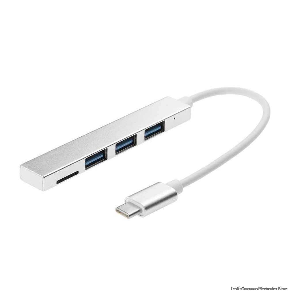 4 в 1 USB 3,1 type-C концентратор USB 3,0 из магниевого сплава концентратор с TF слот для чтения 3 порта для MacBook Pro/Air