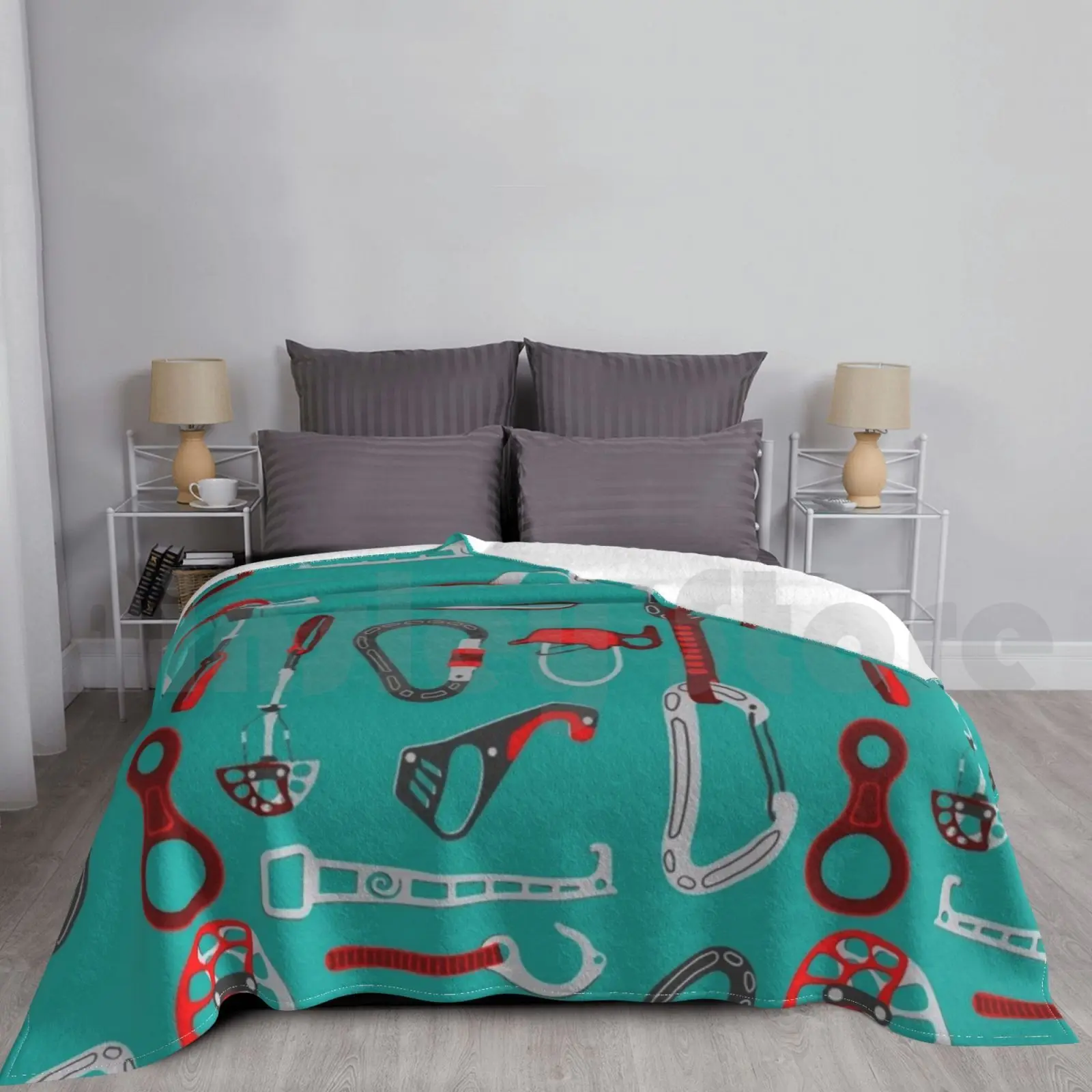 

Оборудование для скалолазания, дизайнерское одеяло с узором для дивана, кровати, оборудование для путешествий, скалолазания, скалолазания, альпинизма, карабин