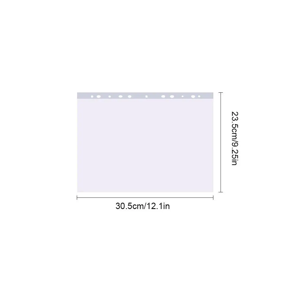100 шт Ультратонкие защитные прозрачные листы для документов формата А4 с 11 отверстиями# BW