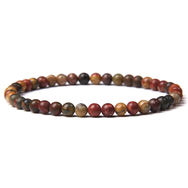 Chakra Energy Bracelet: Natural Agate & Onyx Beaded Stretch Jewelry