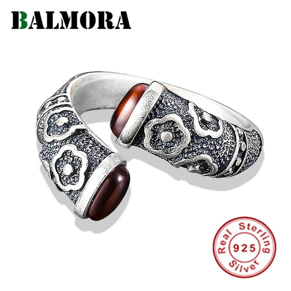 Женское кольцо с цветком BALMORA открытое винтажное ювелирное изделие в стиле панк