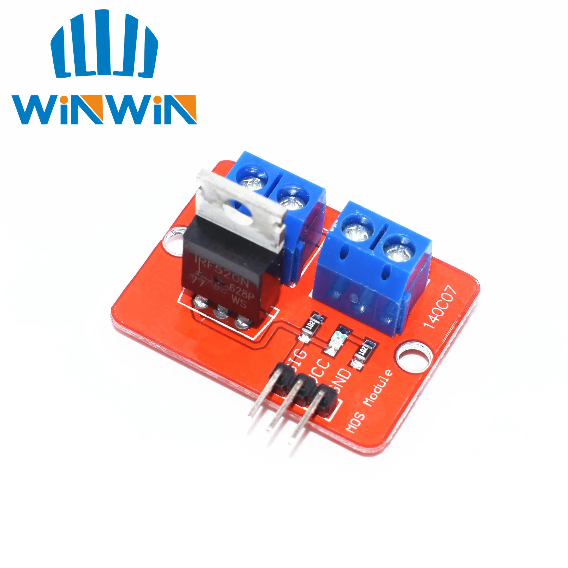 

A54 5pcs TOP MOSFET Button IRF520 MOSFET Driver Module for ARM Raspberry pi