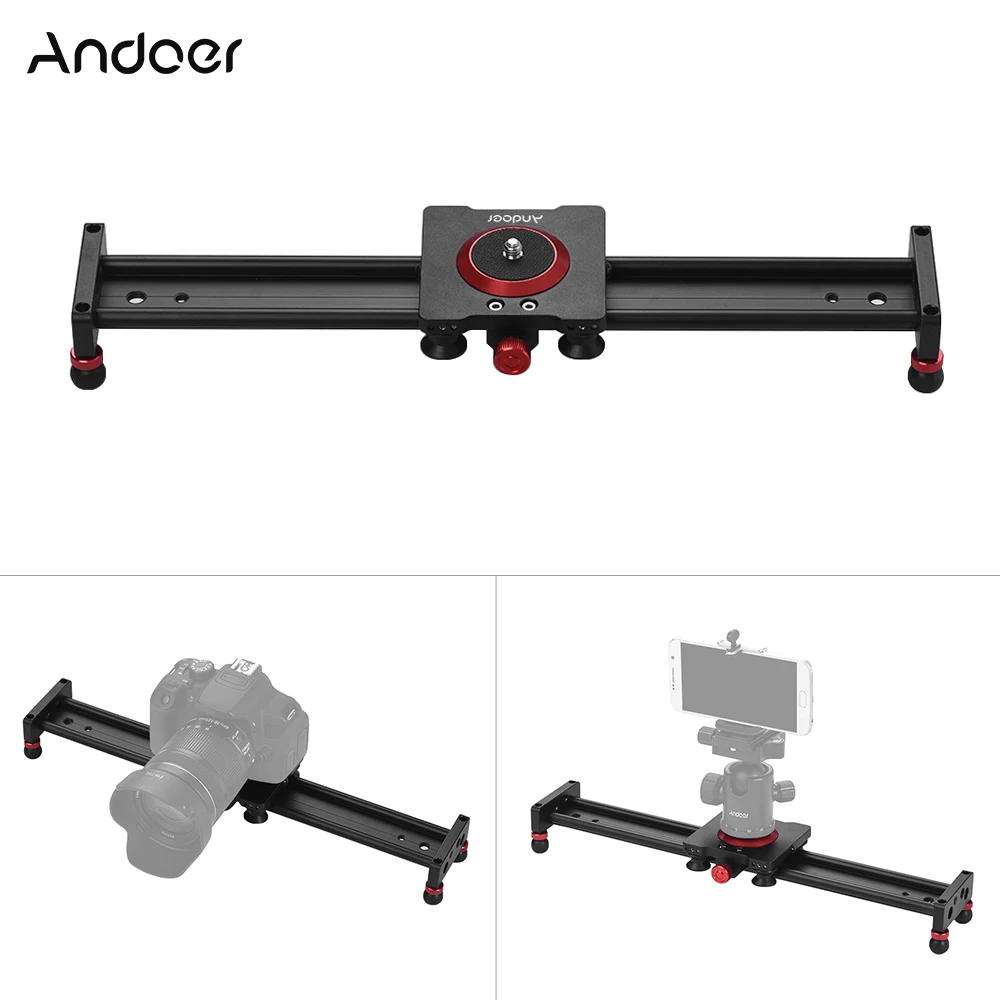 

Andoer Professional Aluminum Alloy DSLR Camera Track Slider Video Stabilizer Rail for Camera Camcorder DV Film Track Slider
